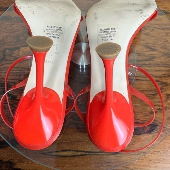 Marc Fisher LTD Calisty Strappy Heeled Sandal red size 8.5 - Picture 15 of 16
